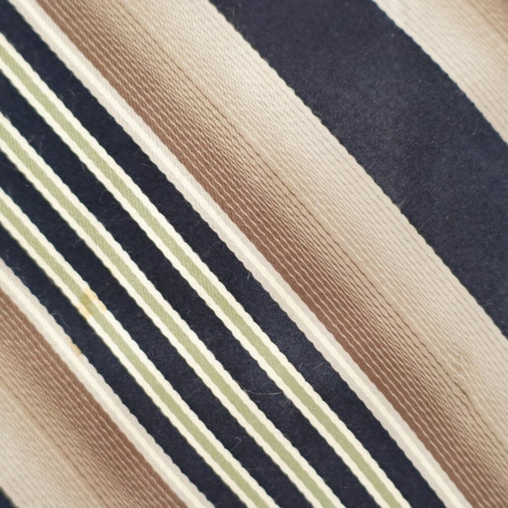 Pierre Cardin Black Tan Striped Woven Wide‎ Silk Tie - Picture 2 of 6